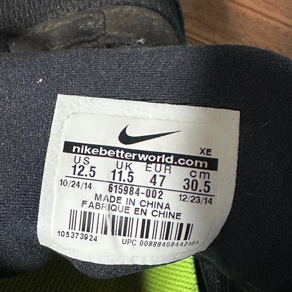 Nike Air Zoom Wildhorse GTX 615984 002, 12.5 US, 47 EUR, Gore Tex Black - Picture 2 of 10